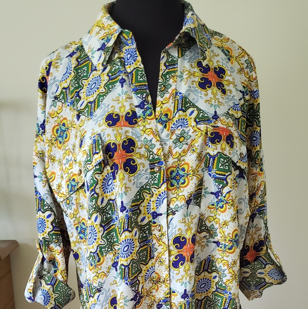 Womens Oversized Beach Shirt Size S